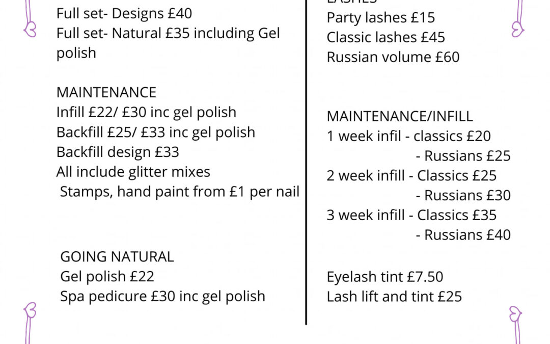 New Price List